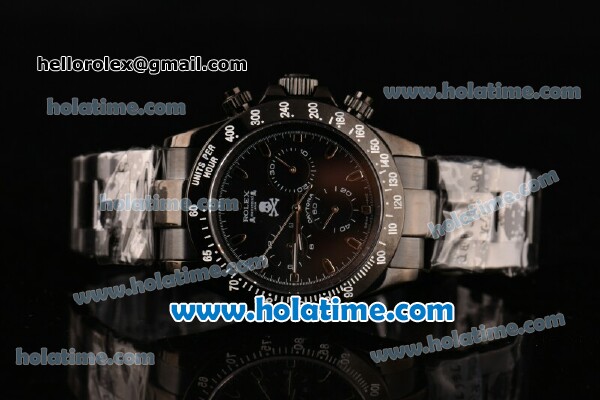 Rolex Daytona Mastermind Asia 3836 Automatic Full PVD with Black Dial and Stick Markers - Click Image to Close